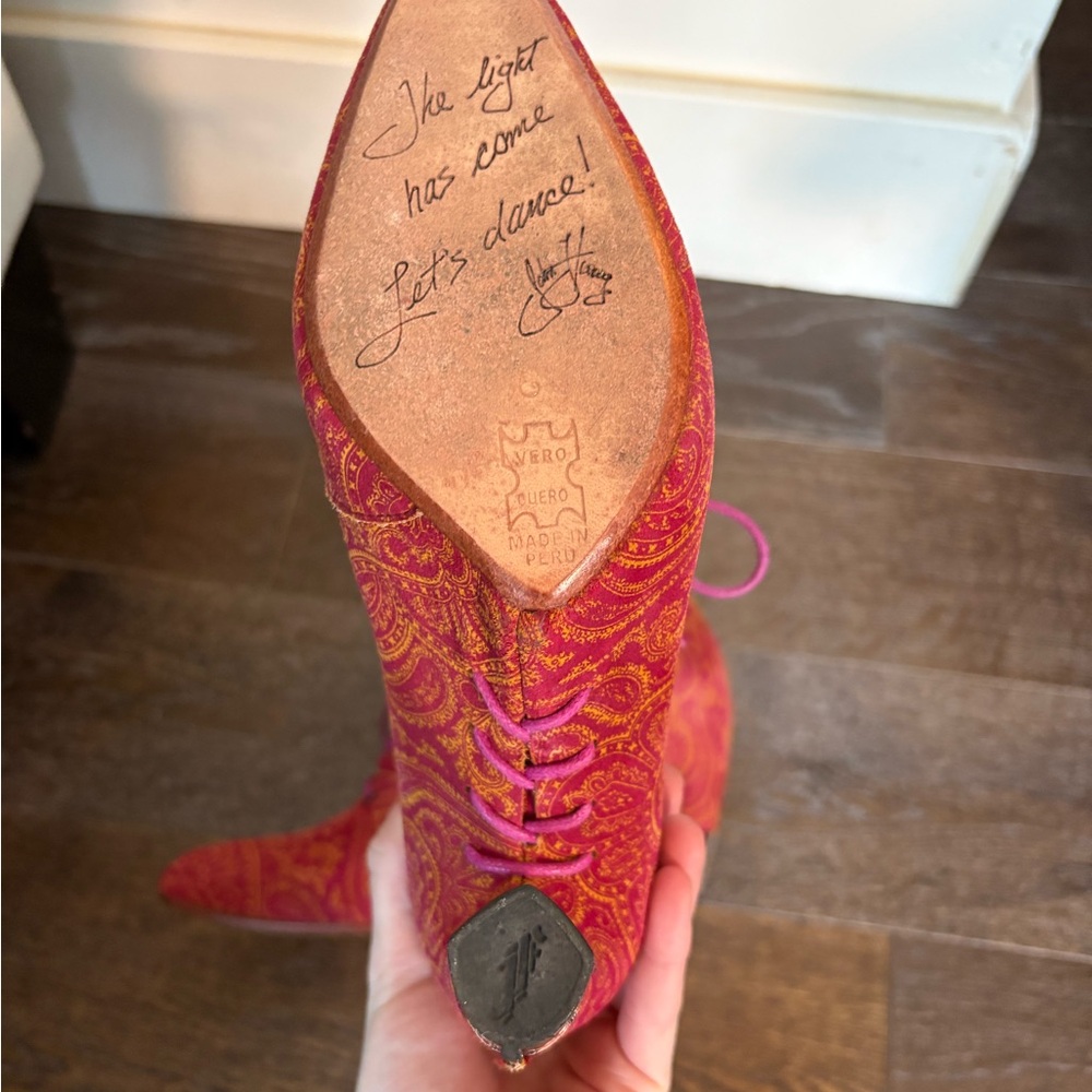 John Fluevog Paisley Lace-Up Ankle Boots - Picture 4 of 14